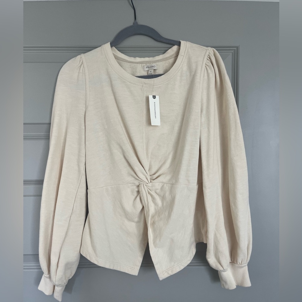 NWT Pilrco Cream Sweatshirt (Anthropologie)